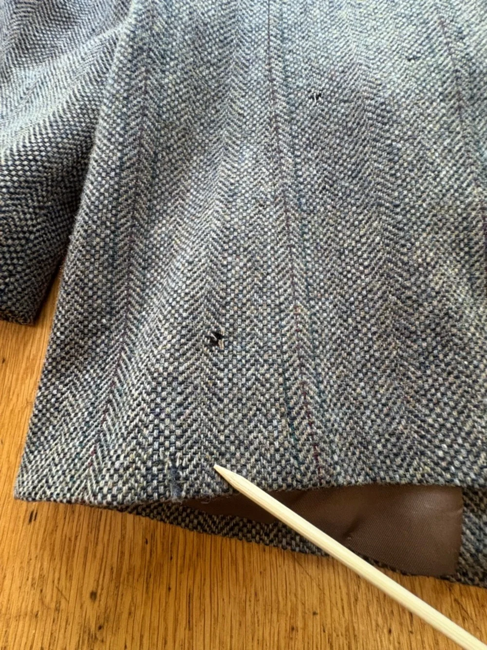 Pendleton Blazer Mens Vintage 44 Tan Brown Tweed Wool Sport Coat REaD Holes